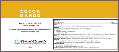 Label (Cocoa Mango 8oz)